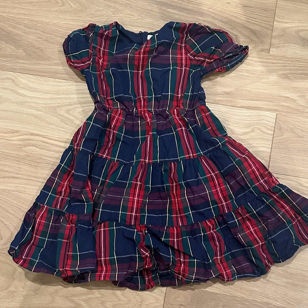 J-crew Plaid Kids Dress in Red and Blue